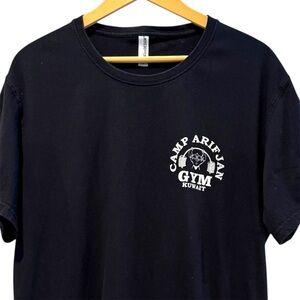 BATee Design U.S. ARMY Camp ArifJan Gym Kuwait Tee Shirt Mens Black Size XL‎